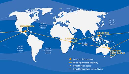 Centres of excellence world map
